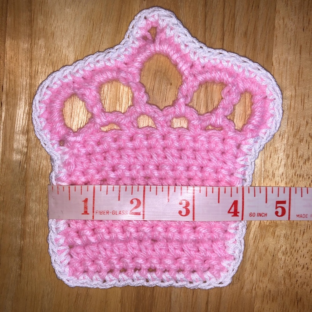 NEW Crochet Crown Coasters (4 pack) - Picture 4 of 6